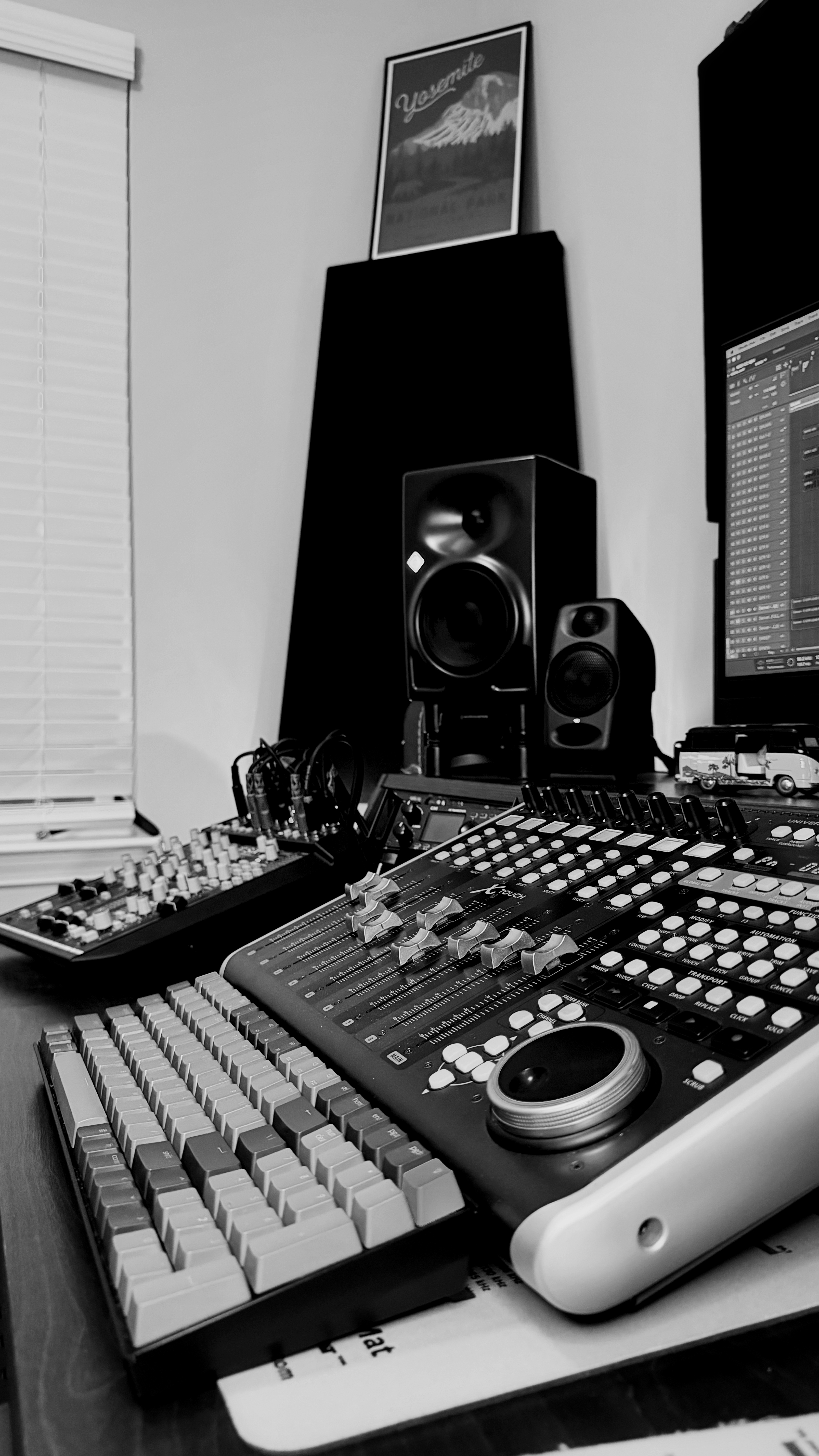 Studio desk close up